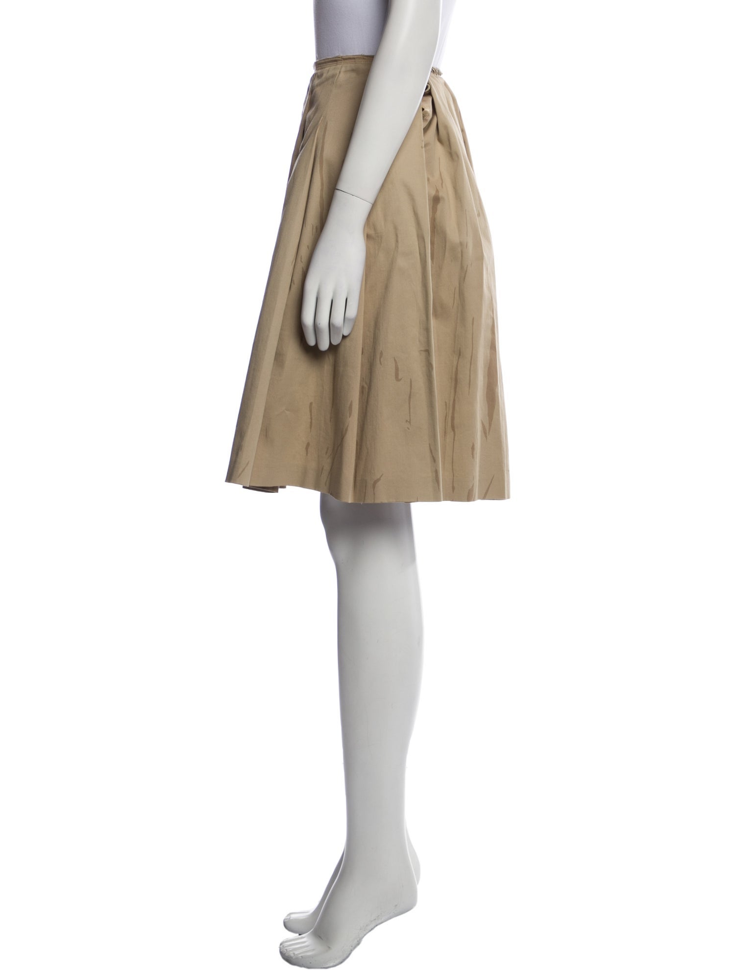 Prada Vintage Pleated Accents Knee-Length Skirt