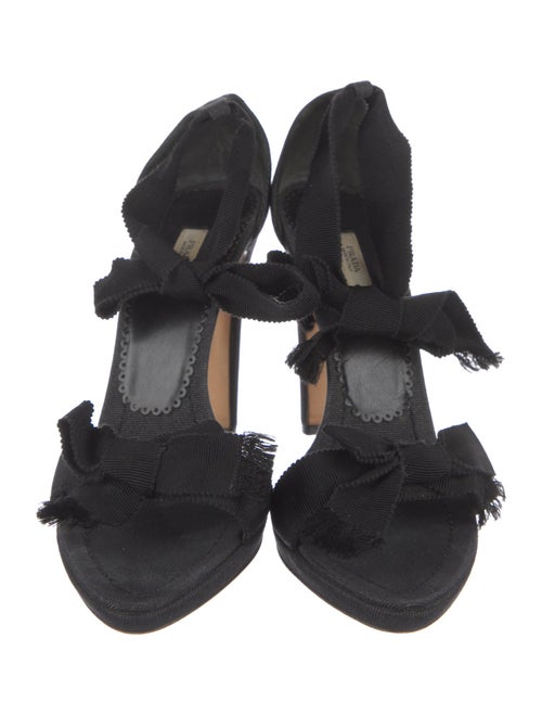 Prada Denim Bow Accents Sandals