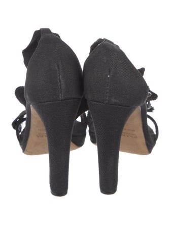 Prada Denim Bow Accents Sandals