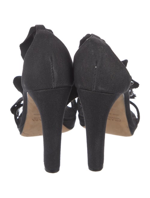 Prada Denim Bow Accents Sandals