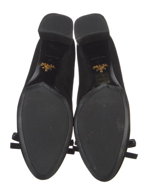 Prada Suede Bow Accents Pumps