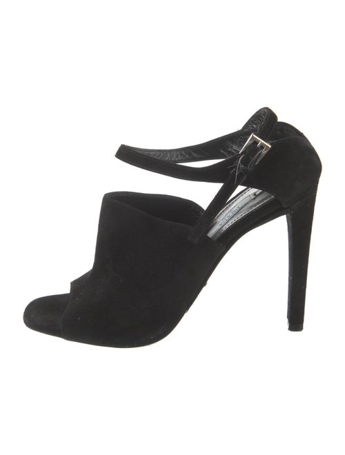 Prada Suede Cutout Accent Slingback Pumps