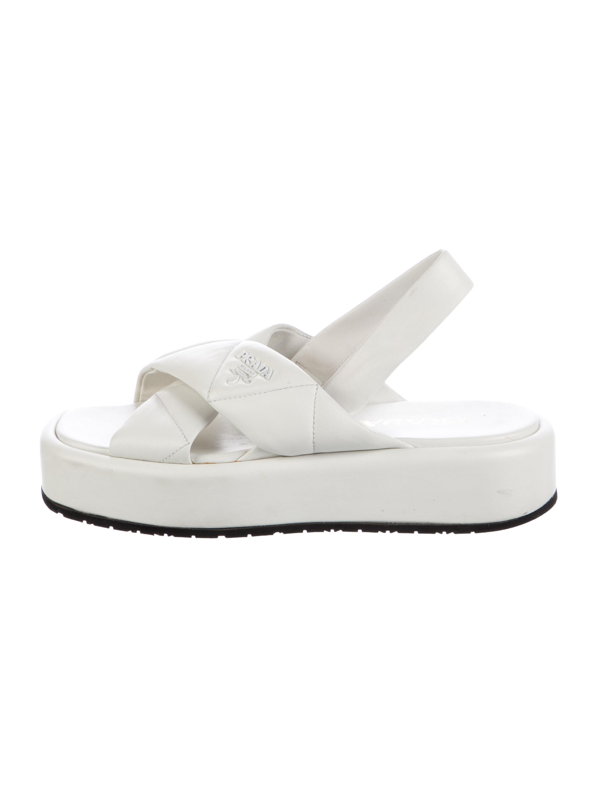 Prada Leather Slingback Sandals