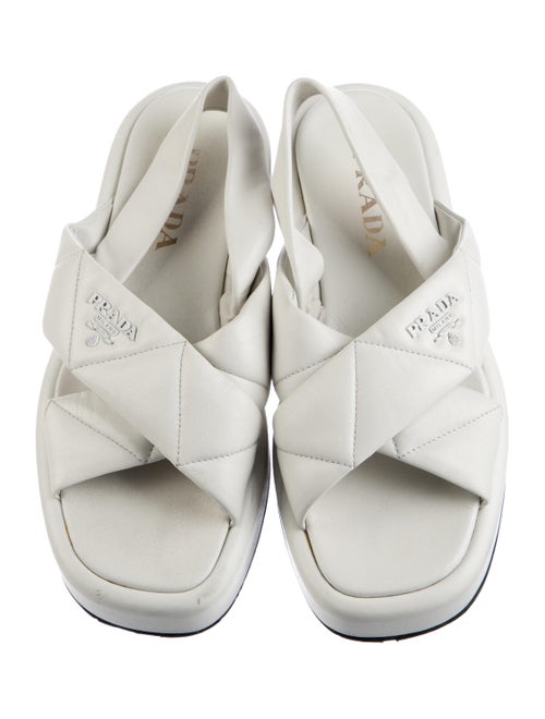 Prada Leather Slingback Sandals