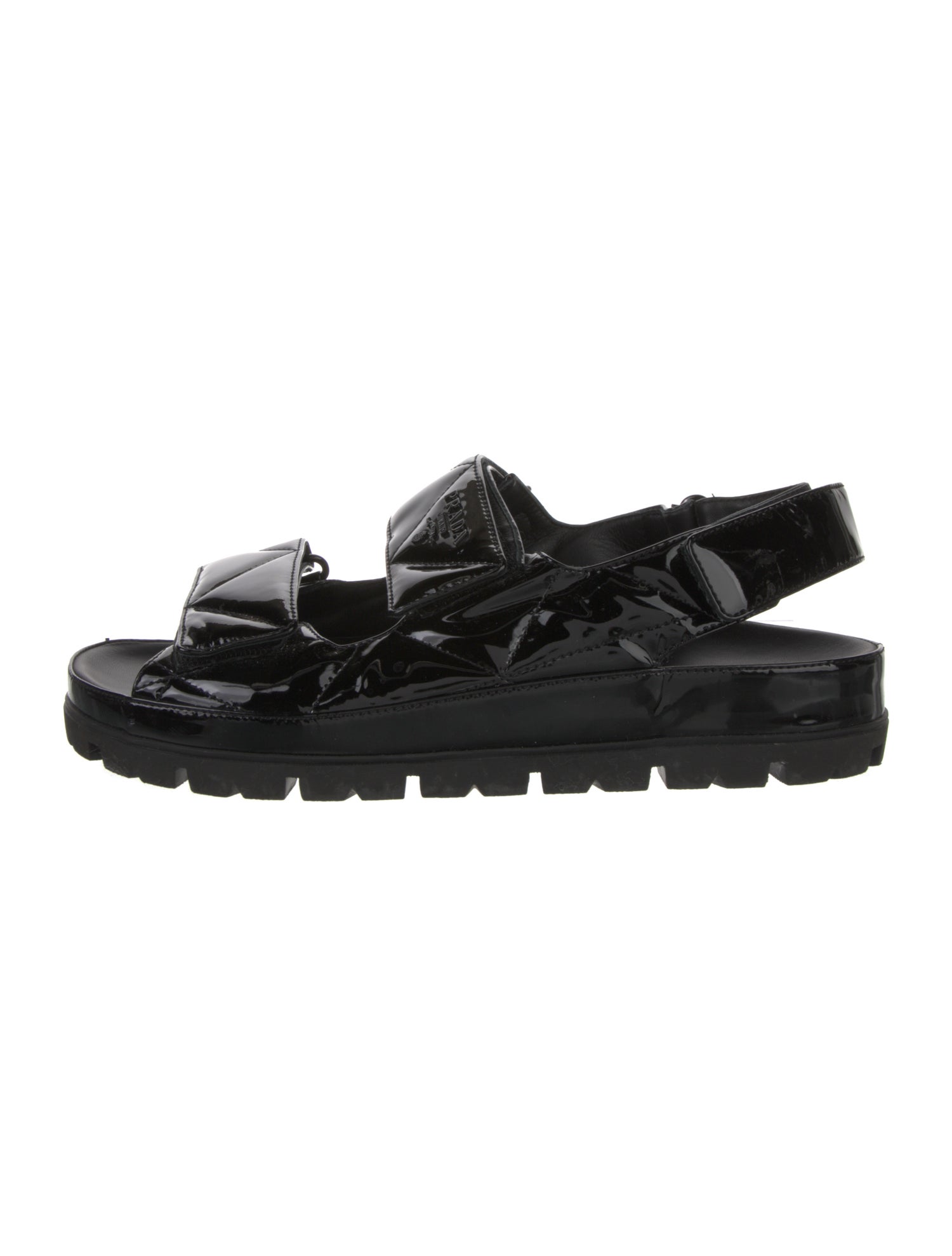 Prada Patent Leather Slides