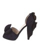 Prada Suede Ruffle Embellishment D'Orsay Pumps