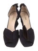 Prada Suede Ruffle Embellishment D'Orsay Pumps