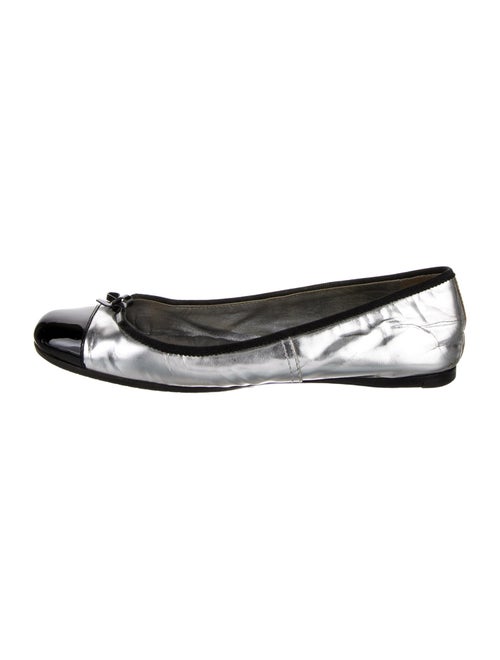 Prada Leather Colorblock Pattern Ballet Flats