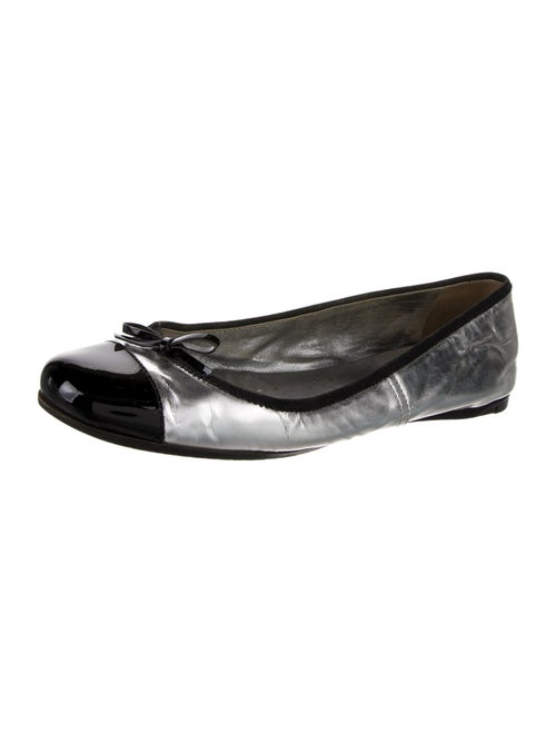 Prada Leather Colorblock Pattern Ballet Flats