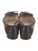 Prada Leather Bow Accents Ballet Flats