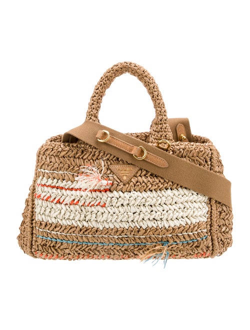 Prada Raffia Grass Top Handle Bag