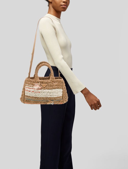 Prada Raffia Grass Top Handle Bag