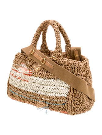 Prada Raffia Grass Top Handle Bag