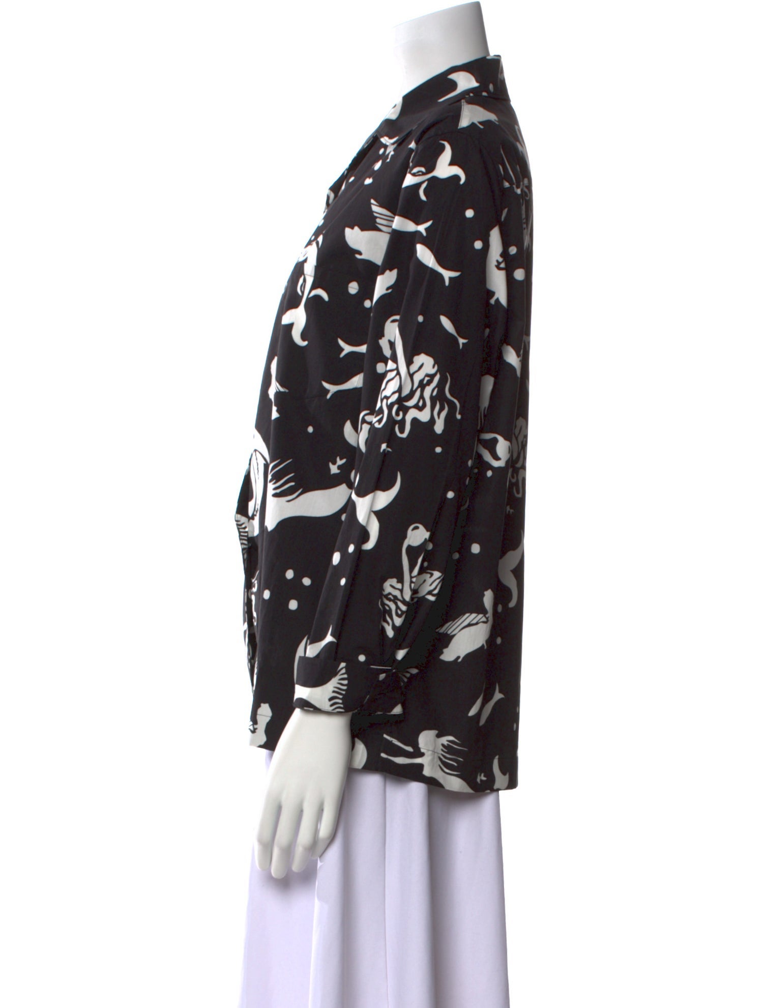 Prada 2018 Printed Button-Up Top