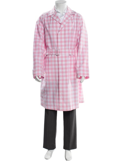 Prada 2023 Plaid Print Trench Coat