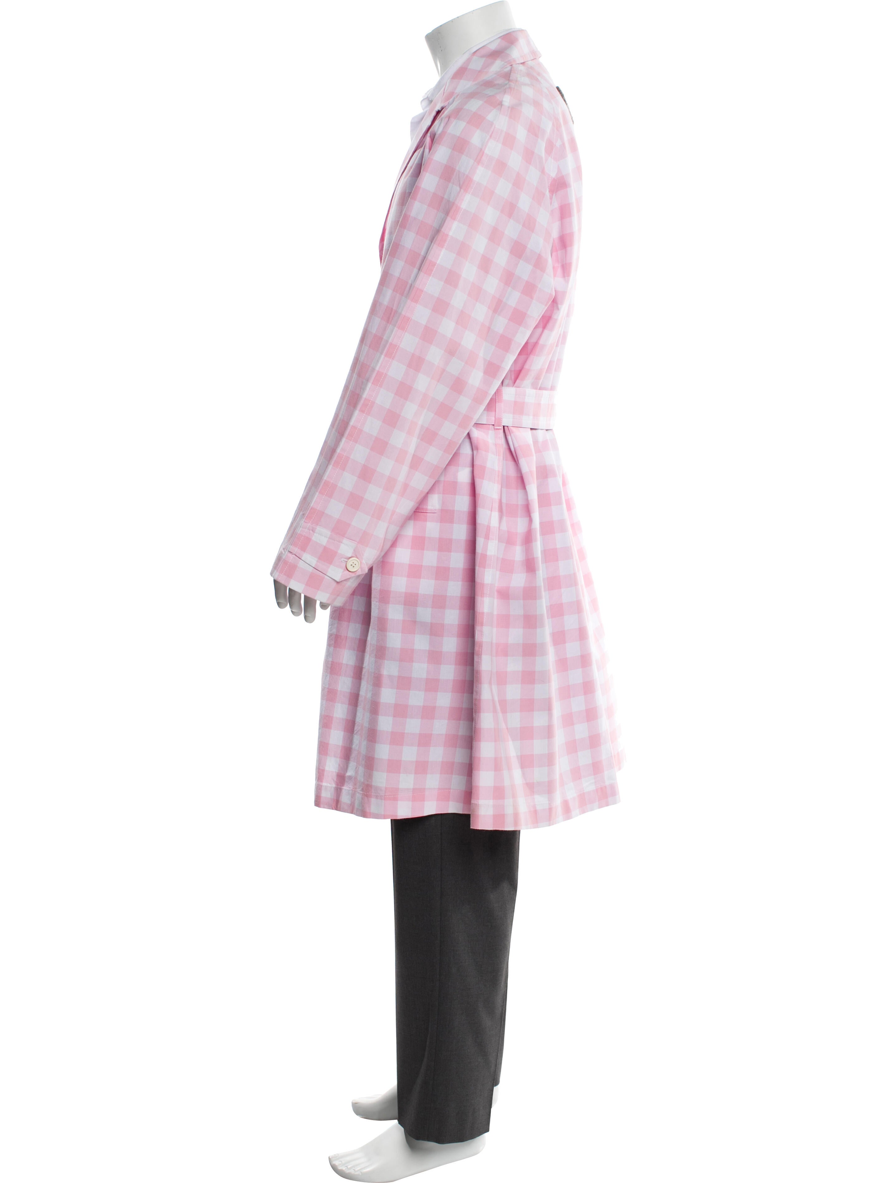 Prada 2023 Plaid Print Trench Coat