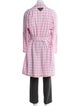 Prada 2023 Plaid Print Trench Coat