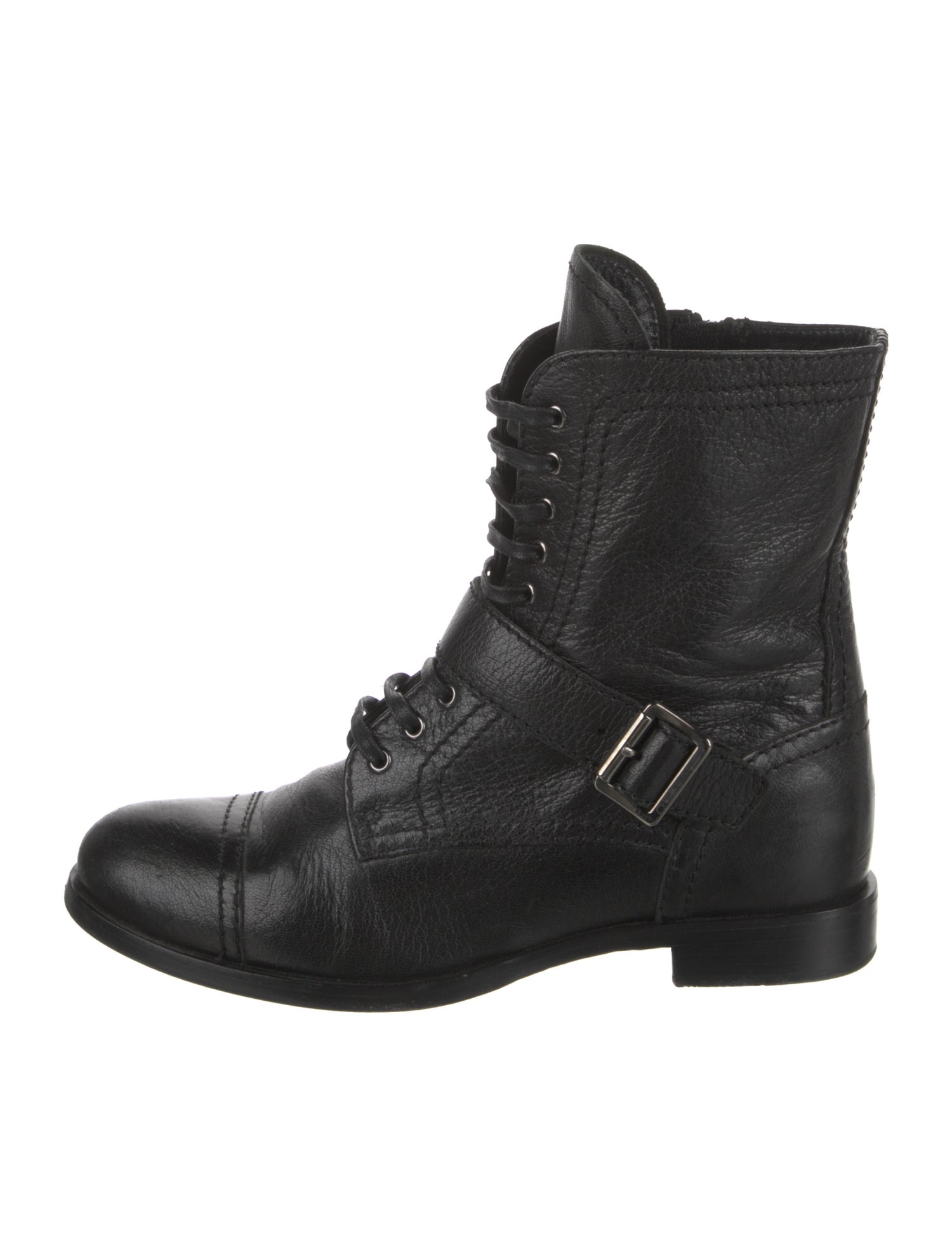 Prada Leather Combat Boots