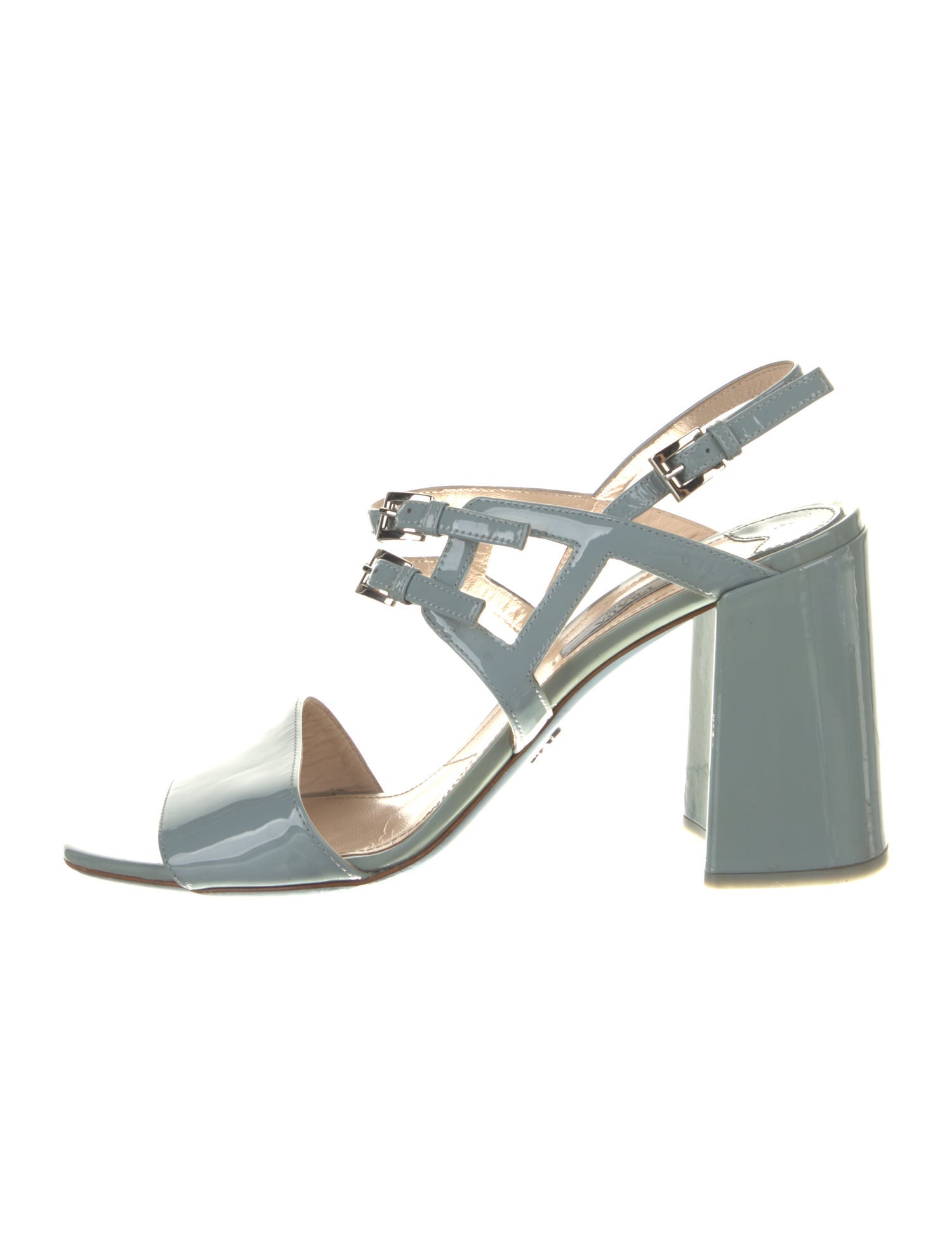 Prada Patent Leather Slingback Sandals