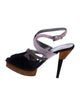 Prada Suede Colorblock Pattern Sandals