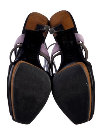 Prada Suede Colorblock Pattern Sandals