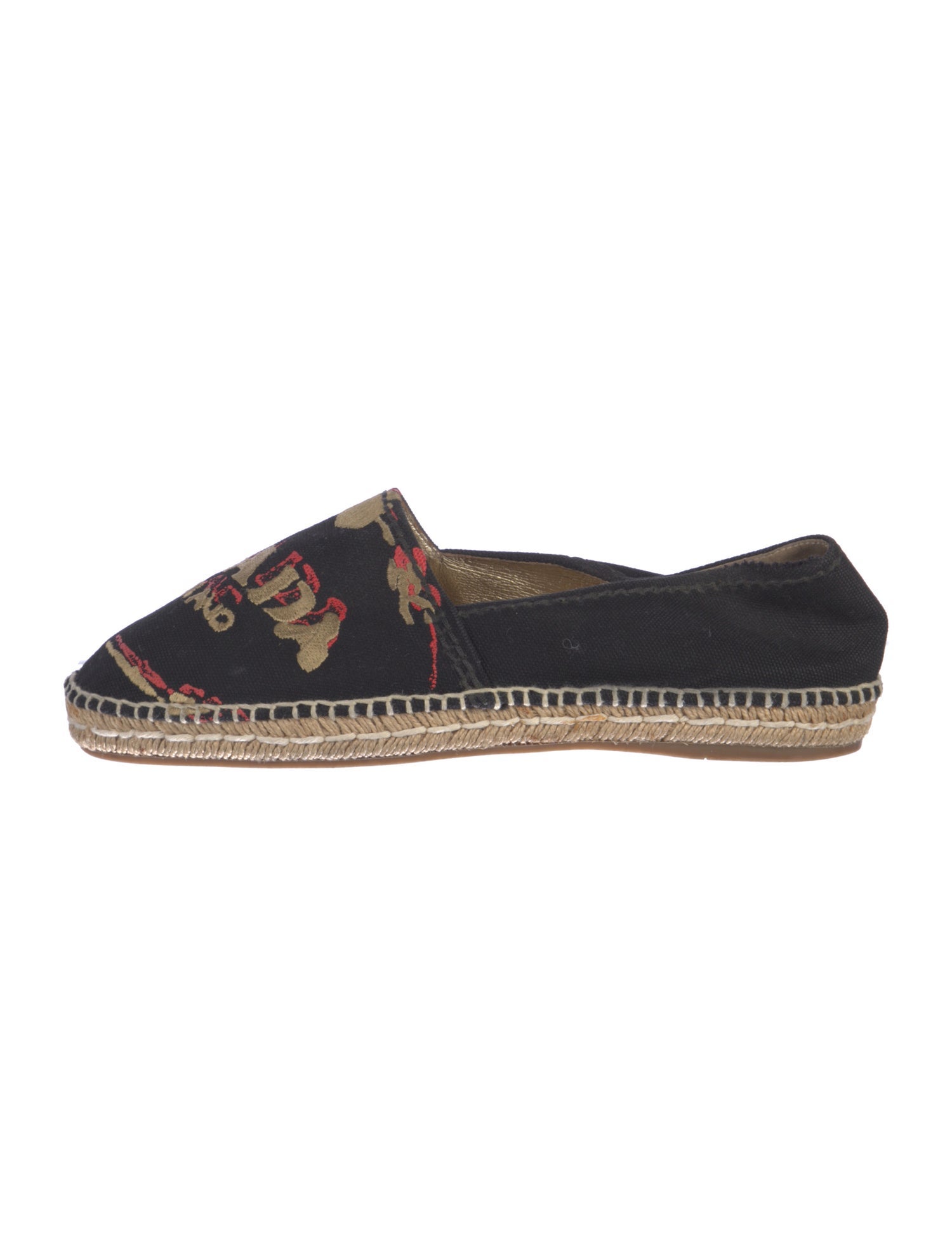 Prada Canvas Graphic Print Espadrilles