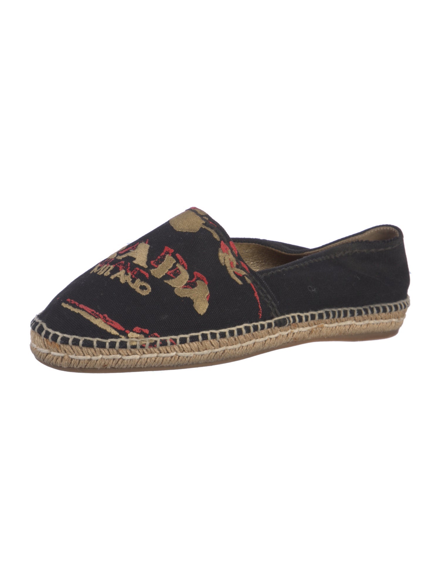 Prada Canvas Graphic Print Espadrilles