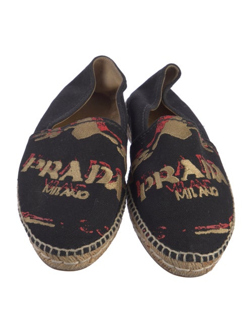 Prada Canvas Graphic Print Espadrilles