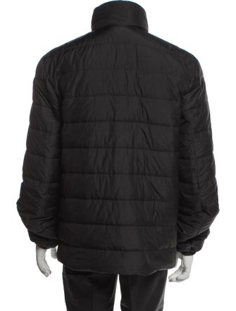 Prada 2023 Enameled Metal Triangle Puffer Coat