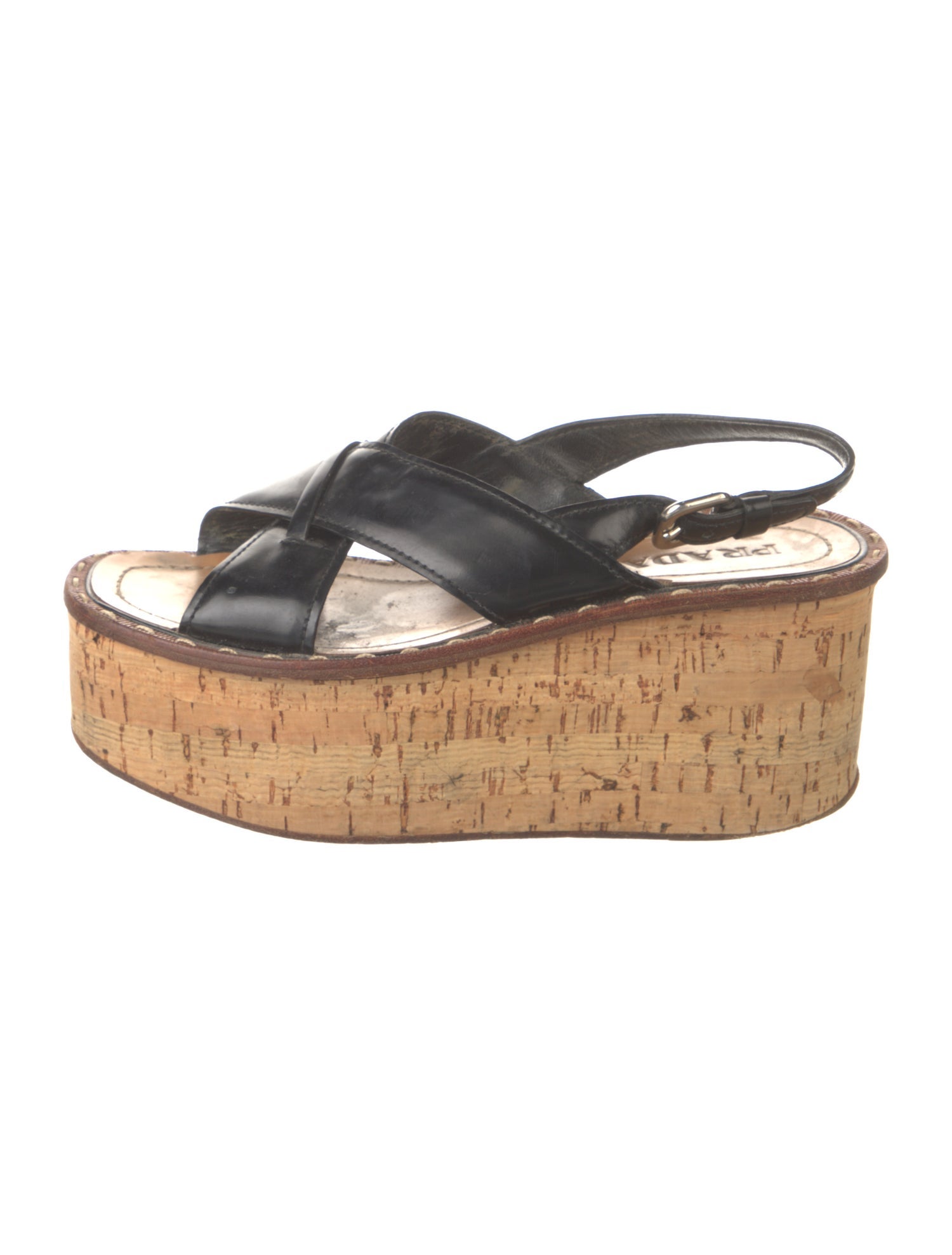 Prada Leather Slingback Sandals