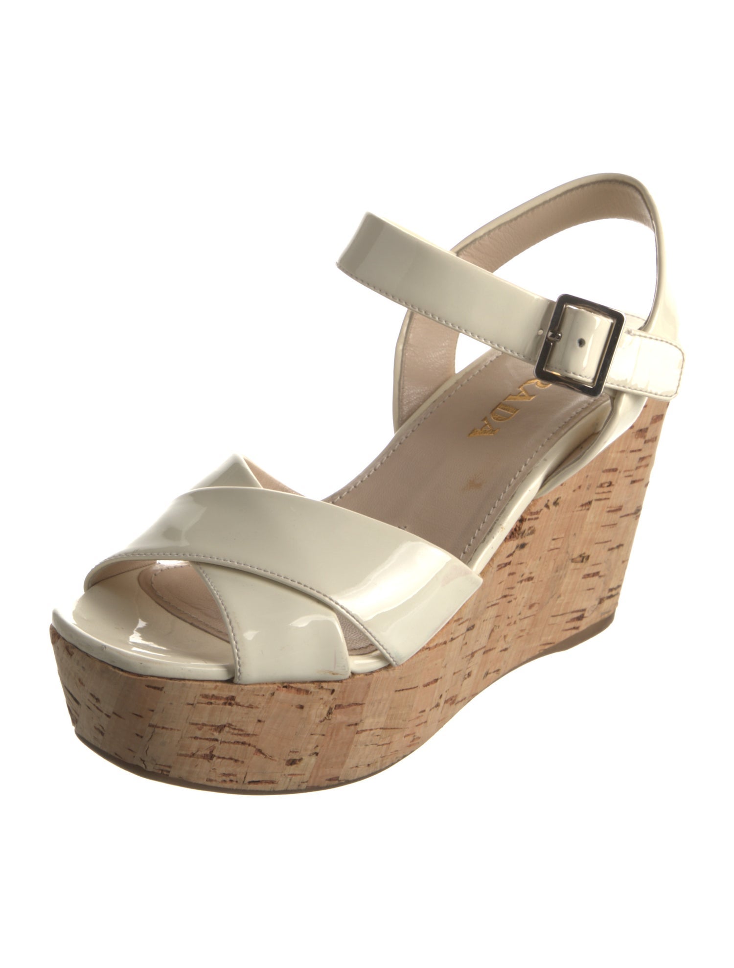 Prada Patent Leather Slingback Sandals