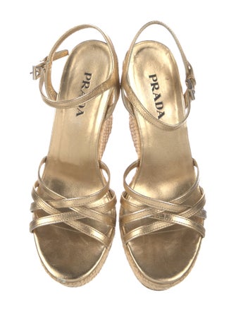 Prada Leather Espadrilles