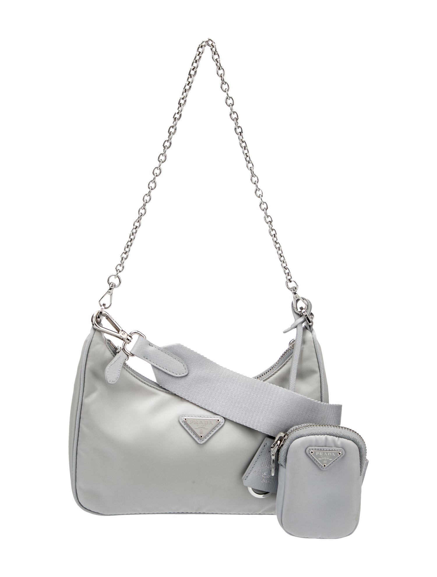 Prada Enameled Metal Triangle Re-Edition 2005