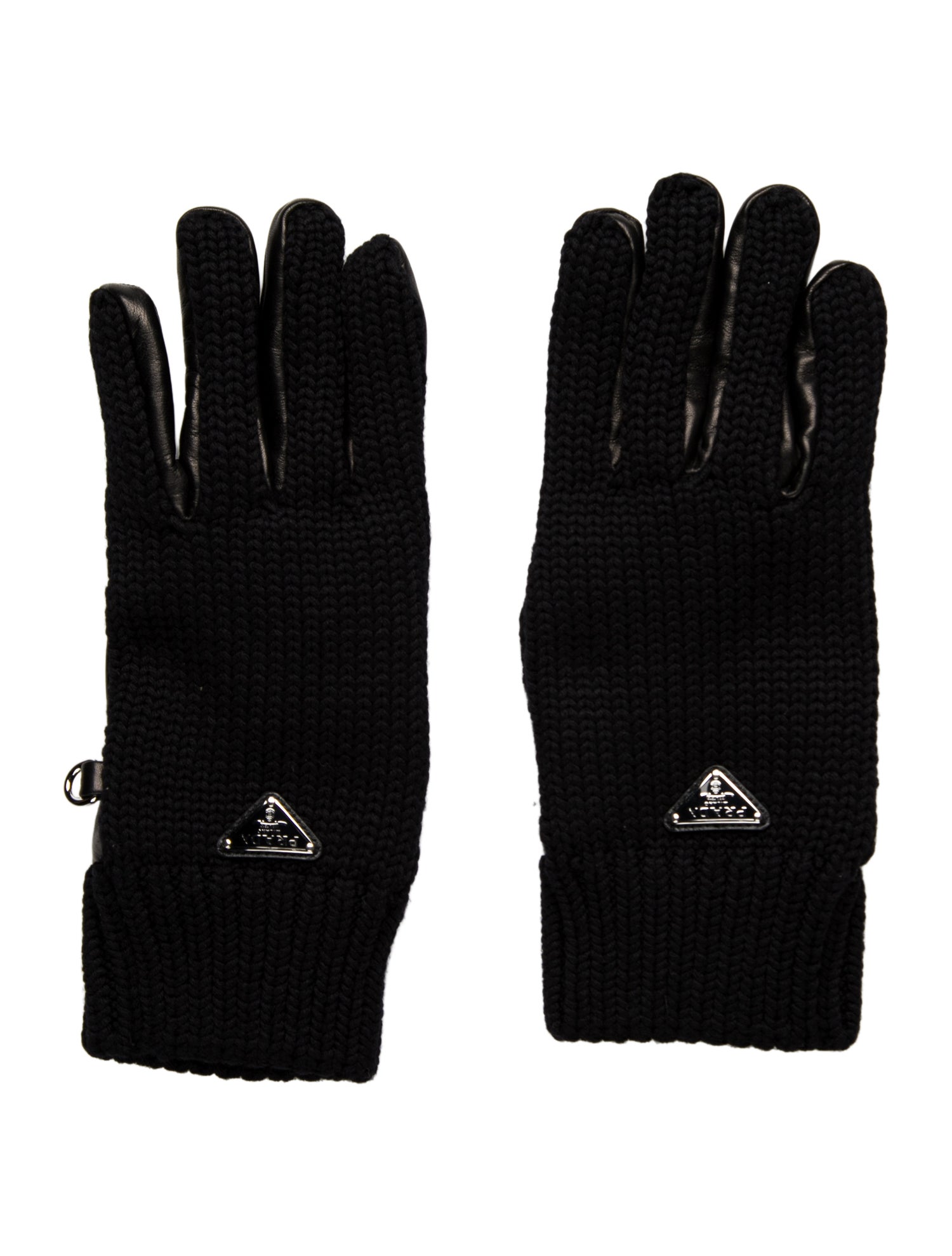 小物 PRADA SPORT knit gloves Prada Men's Sport Knit Linea Rossa Gloves In F0002 Nero