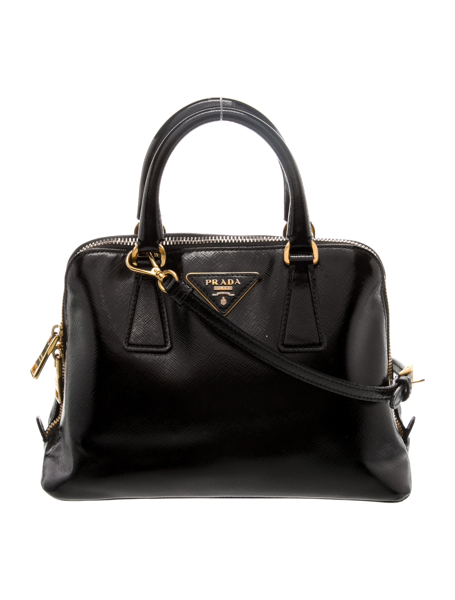 Prada Saffiano Vernice Leather Promenade Small