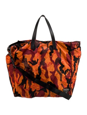 Prada Enameled Metal Triangle Tote