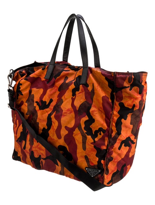 Prada Enameled Metal Triangle Tote