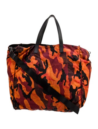 Prada Enameled Metal Triangle Tote