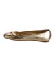 Prada Leather Lasercut Accents Ballet Flats