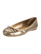 Prada Leather Lasercut Accents Ballet Flats