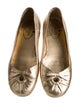 Prada Leather Lasercut Accents Ballet Flats