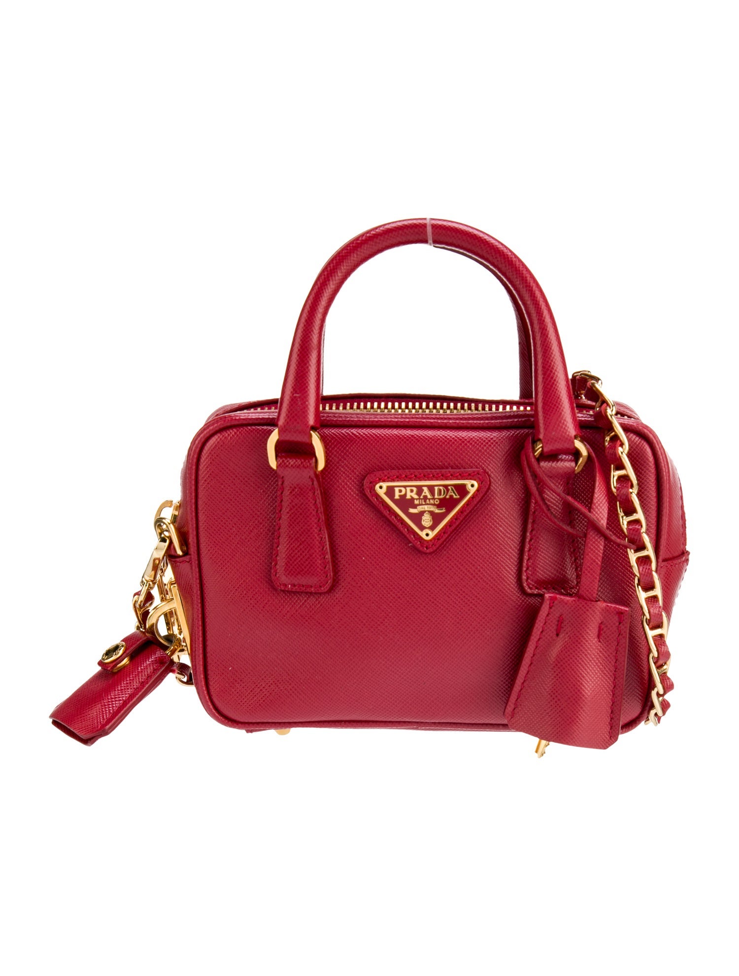 Prada Saffiano Leather Bauletto Mini