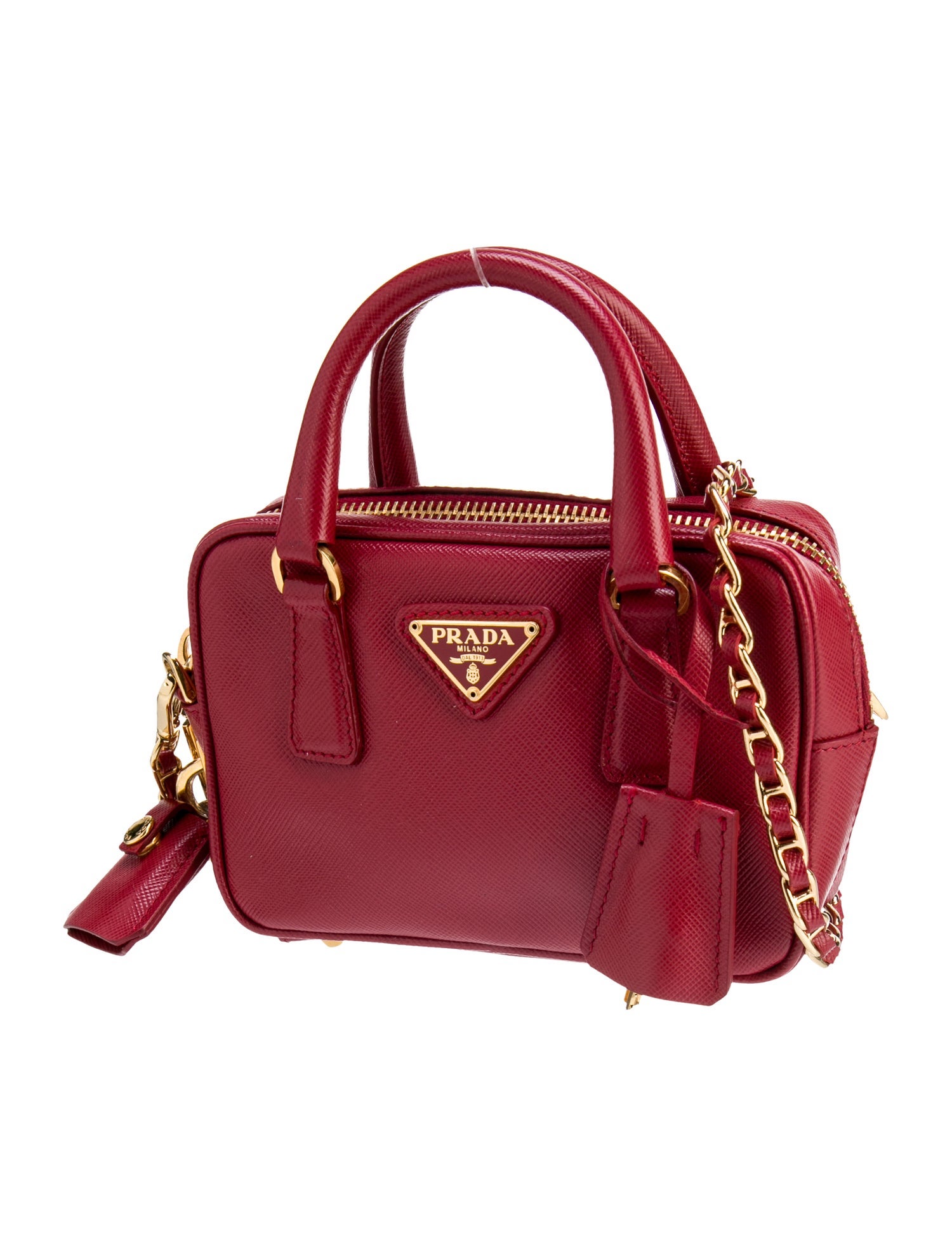 Prada Saffiano Leather Bauletto Mini