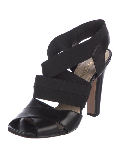 Prada Leather Trim Embellishment Slingback Pumps