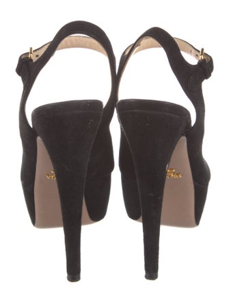 Prada Suede Slingback Pumps