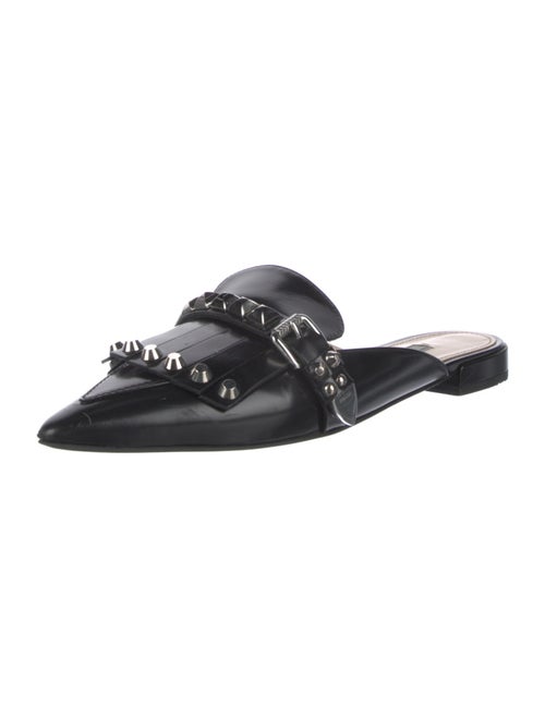 Prada Leather Studded Accents Mules