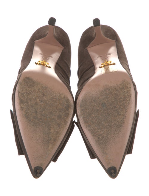 Prada Suede Bow Accents Pumps