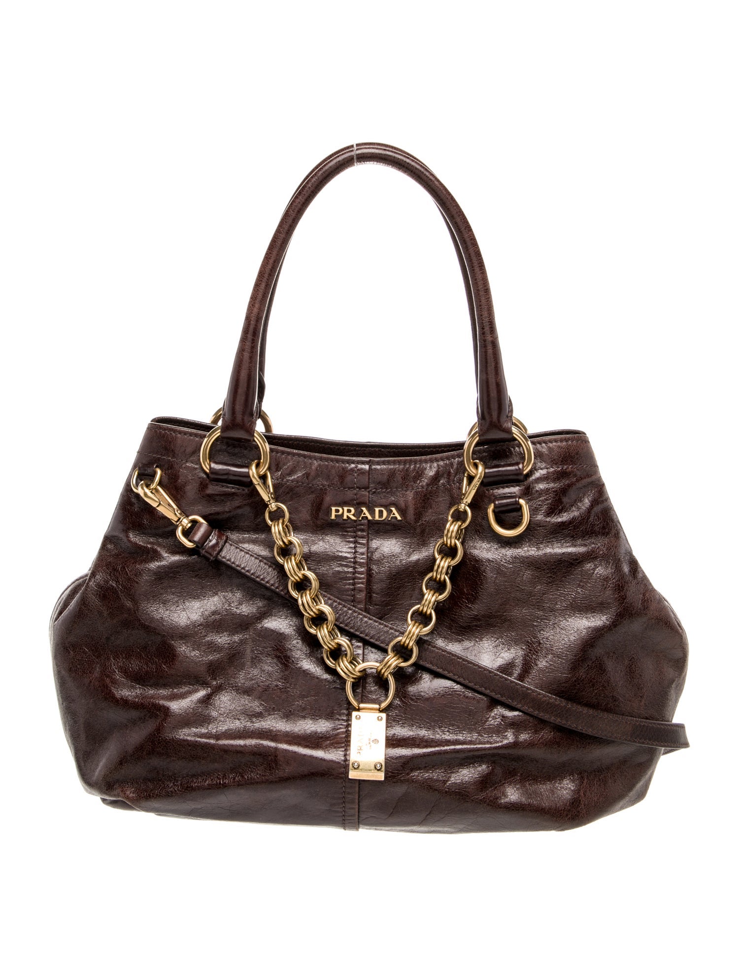 Prada Vitello Shine Leather Tote