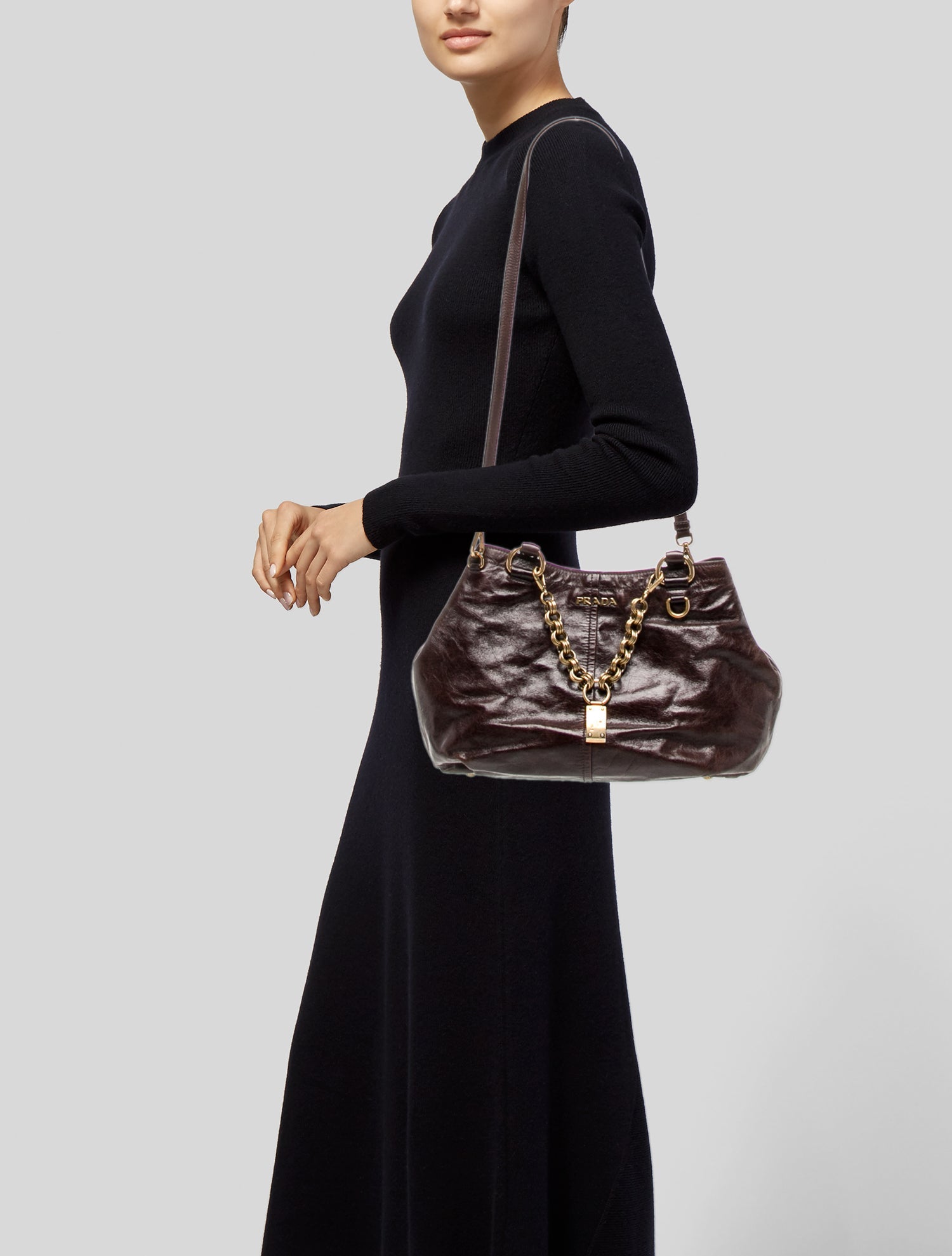 Prada Vitello Shine Leather Tote