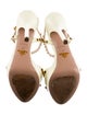 Prada Patent Leather Studded Accents T-Strap Sandals
